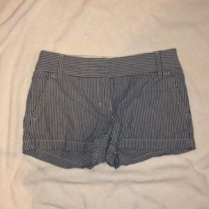 JCREW chino shorts 4” white and blue stripes